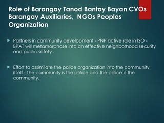 Legal Responsibilities and Community Roles of Barangay Tanod .